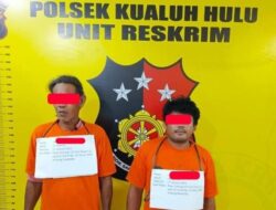 Polsek Kualuh Hulu Ringkus 2 Orang Tersangka Pengedar Narkotika di Simangalam