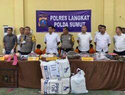 Polres Langkat Rilis Ungkap Kasus Selama Bulan Januari 2024