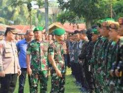 Dandim 0209/LB Pimpin Apel Pasukan Pengamanan Kunjungan Presiden
