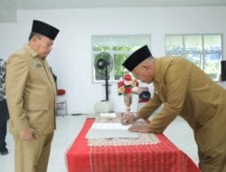 Asisten Administrasi Umum Lantik Kepala UPTD SMP, SD, TK Negeri dan Kepala SPNF SKB di Lingkungan Dinas Pendidikan Kabupaten Asahan