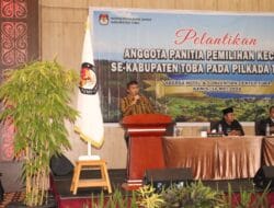 Pelantikan PPK se-Kabupaten Toba Diminta Tingkatkan Kualitas Pilkada