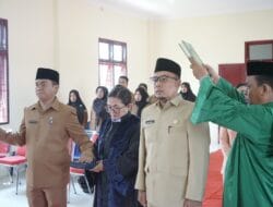 Bupati Asahan Lantik 2 Pejabat Administrator di Lingkungan Dinas Kependudukan dan Pencatatan Sipil Kabupaten Asahan