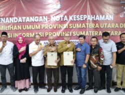 KPU Sumut Tandatangani MoU Dengan KIP Sumut