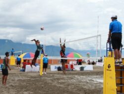 Tim Jateng 1 Unggul Usai Menang 2-0 dari Lampung di Cabor Voli Pasir