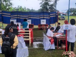 Walau Hujan , Pencoblosan di Kabupaten Toba Berlangsung Aman, Lancar dan Tertib