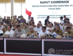 Bupati Asahan Dan Wakil Bupati Asahan Ikuti Rakor Bidang Pangan Provinsi Sumatera Utara Bersama Menteri Kordinator Bidang Pangan Indonesia