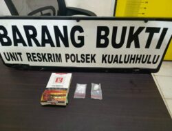 Tampak Gelisah Saat Patroli Melintas, Polsek Kualih Hulu Amankan Terduga Pengedar Narkoba