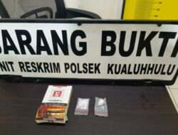 Tampak Gelisah Saat Patroli Melintas, Polsek Kualih Hulu Amankan Terduga Pengedar Narkoba