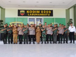Kapolres dan Bupati Labuhanbatu Kunjungi Makodim 0209/LB