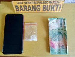 Polsek Marbau Ringkus Dua Orang Mengaku Sedang Transaksi Sabu di Dekat Rel Kereta Api