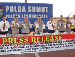 66 Tersangka dan Hampir Satu Kilogram Sabu Diamankan, Kapolres Labuhanbatu : Kami Komit Memberantas Narkoba 