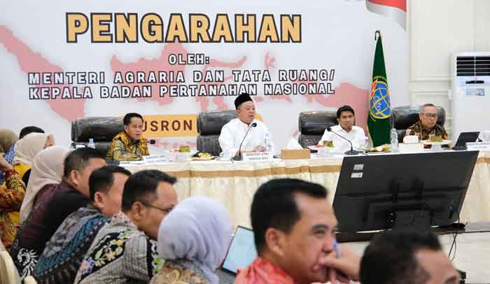 Menteri Nusron Minta Jajaran Kanwil BPN Provinsi Sulawesi Tenggara Percepat Validasi Data Pertanahan dan Tingkatkan Kualitas Layanan