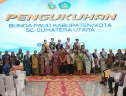 Yusnila Indriati Taufik Dikukuhkan sebagai Bunda Literasi dan Bunda PAUD Kabupaten Asahan