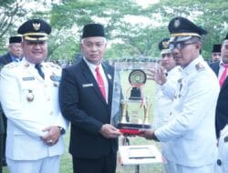 Wakil Bupati Asahan Pimpin Upacara Penurunan Bendera HUT ke-80 RI