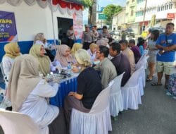 Sambut HUT Polantas ke 70, Sat LantasPolres Labuhanbatu Gelar Bakti Kesehatan dan Donor Darah