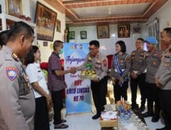 MENJELANG HUT POLANTASke-70, POLRES NIAS GELAR ANJANG SANA KE PURNAWIRAWAN DAN WARGA KURANG MAMPU