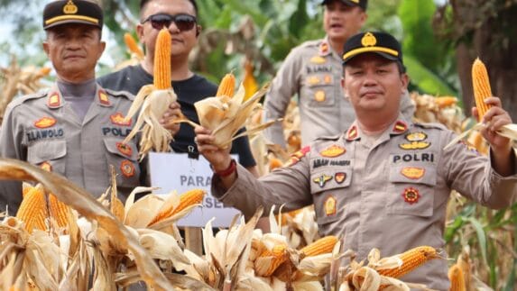 Kapolres Nias Hadiri Panen Jagung Serentak Quartal III Via Zoom Bersama Kapolri