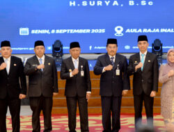 Lantik Pejabat Pimpinan Tinggi Pratama dan Administrator, Wagub Sumut Surya Minta Terus Lakukan Inovasi dan Ciptakan Terobosan Konstruktif