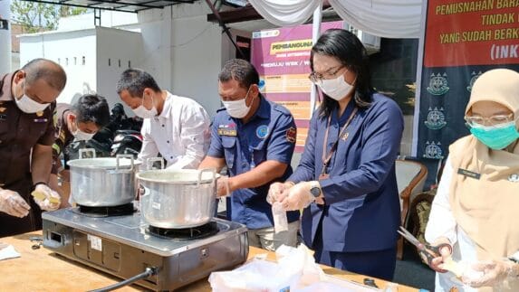 Kejari Asahan Gelar Pemusnahan Barang Bukti  Narkotika