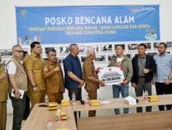Wagub Sumut Terima Bantuan Rp1 Miliar dan Logistik dari Pekanbaru untuk Korban Bencana