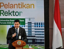 Pelantikan Rektor USU,Bobby Nasution Titipkan Nasib Mahasiswa Korban Bencana ke Wamen PTST