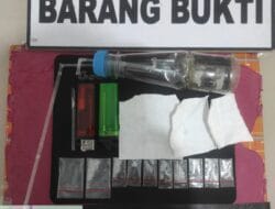 Pria “Setengah Abad” Diringkus Polisi Karena Kedapatan Konsumsi Narkotika Jenis Sabu di Gubuk 