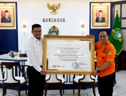 Terima Piagam Penghargaan, Gubernur Dukung Pendirian Balai Latihan Mitigasi Bencana dari Basarnas