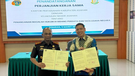 Penandatanganan Perjanjian Kerjasama Kantor Pertanahan Kabupaten Asahan dan Kejaksaan Negeri Asahan