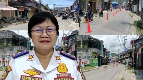 Dinas Perhubungan Kota Gunungsitoli Uji Coba Rekayasa Lalu Lintas