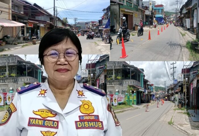Dinas Perhubungan Kota Gunungsitoli Uji Coba Rekayasa Lalu Lintas