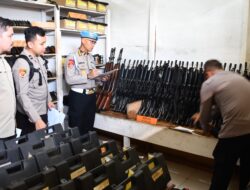 Div Propam Polri Bersama Slog Mabes Polri Pemeriksaan Senpi Organik di Polres Nias