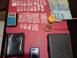 Polsek Bilah Hilir Ringkus Dua Orang Tersangka Penyalahgunaan Narkotika Sabu di Rumah Kontrakan 