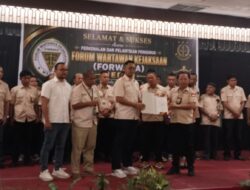 Pengurus FORWAKA Medan Dilantik, Irfandi Berharap Perkuat Sinergi Pers dan Aparat Penegak Hukum