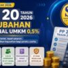PP 20/2026, Penyesuaian Pajak PT dan CV Didorong demi Keadilan bagi UMKM