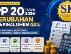 PP 20/2026, Penyesuaian Pajak PT dan CV Didorong demi Keadilan bagi UMKM